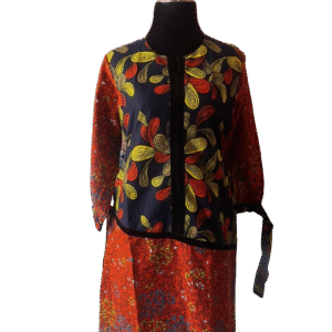 Orange Ankara Bubu, Ankara Dress