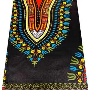 Dashiki Print- Black Orange Blue