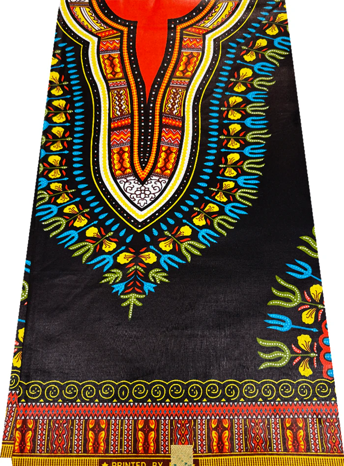Dashiki Print- Black Orange Blue