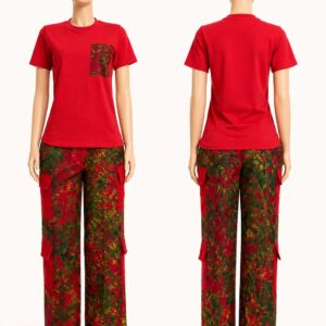 Crimson Forest Adire Cargo Co-ord Fabric