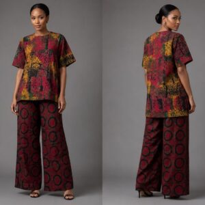 Ember Circle Mix Batik Co-ord Fabric