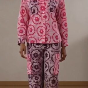 Pink + Mauve Circle Print Ankara 2-Piece Fabric
